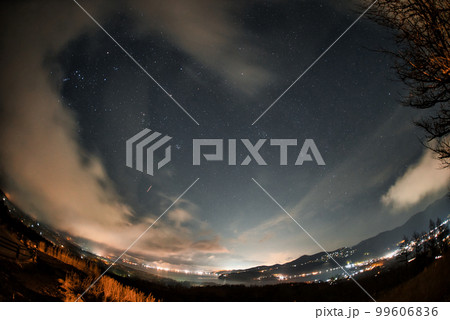 富士山 山梨 山中湖 パノラマ台 夜景 富士山 山梨 山中湖 パノラマ台 夜景 99606836