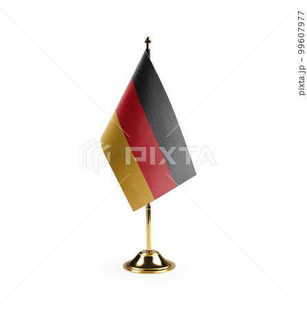Small national flags of the Germany on a white background 99607977