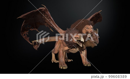 Mythical monster chimera 3d render models 99608389