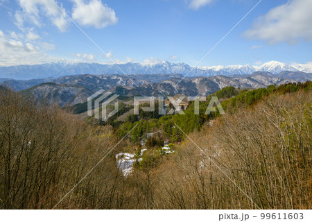 アルプス展望道路からの眺め【長野市大岡】 99611603
