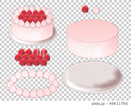 ピンクのケーキ分解組み立て式 99611768
