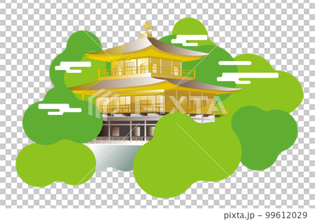 Kinkakuji. It is one of the most popular tourist spots in Japan, Kyoto. It is also registered as a World Heritage Site. 99612029