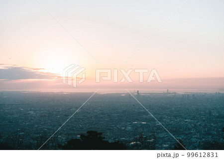 生駒山上からの夕景1 99612831