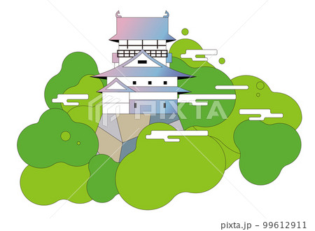 犬山城の春夏秋冬。威風堂々の天守閣。 犬山城の春夏秋冬。威風堂々の天守閣。 99612911