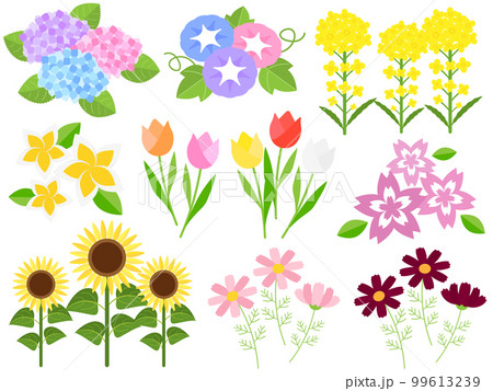 お花のアイコン9種セット 99613239