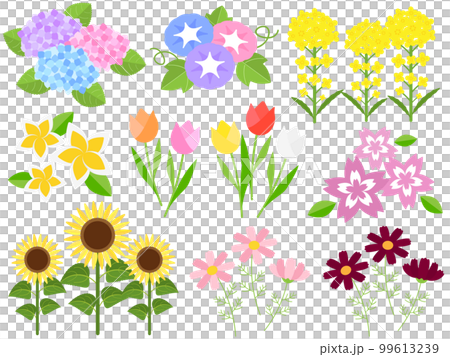 お花のアイコン9種セット 99613239