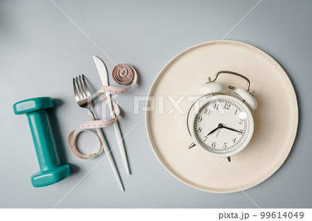 Creative flat lay with diet concept 99614049