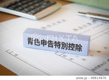 青色申告特別控除　確定申告　控除　青色申告 99614676