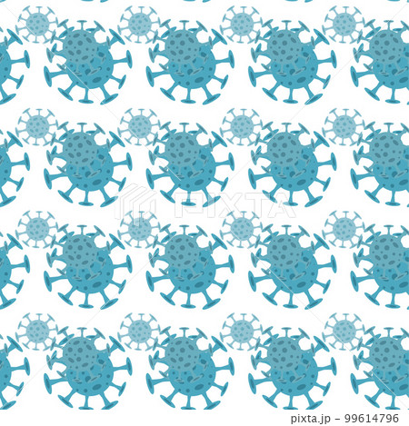 Seamless pattern with coronavirus virus in 2020. World Coronavirus Cell China Influenza Respiratory Coronavirus 99614796