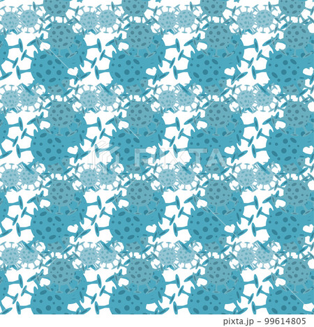 Seamless pattern with coronavirus virus in...のイラスト素材 [99614805] - PIXTA