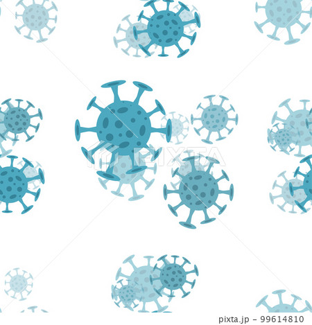 Seamless pattern with coronavirus virus in...のイラスト素材 [99614810] - PIXTA