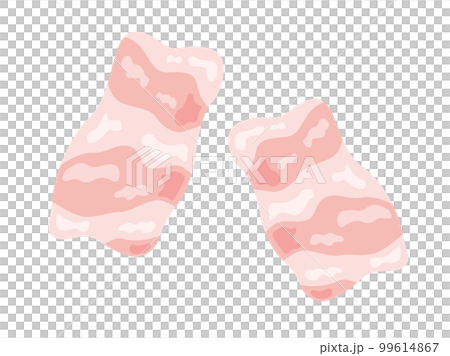 カットした、ベーコンのイラスト 99614867