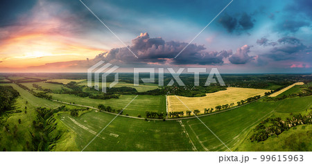 Rural summer sunset 99615963