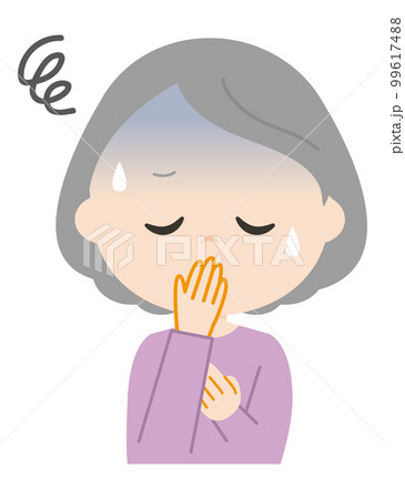 吐き気がする女性 99617488