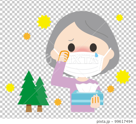 花粉で涙がでる女性 99617494