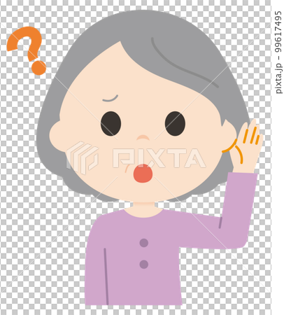 聞こえにくい女性 99617495