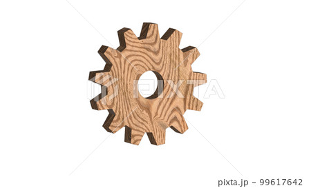 木目の立体的な歯車 99617642