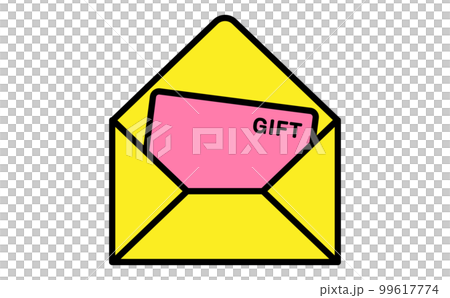 信封中禮品卡的簡單圖示 99617774