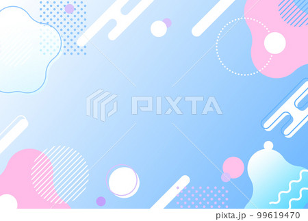 背景イラスト_メンフィス_水色 背景イラスト_メンフィス_水色 99619470