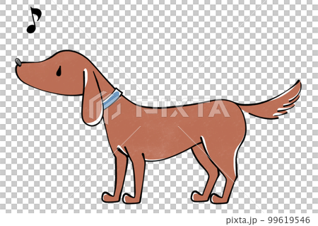 一隻快樂的狗的插圖 一隻快樂的狗的插圖 99619546