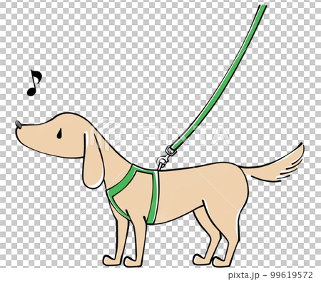 ハーネス ご機嫌な犬のイラスト ハーネス ご機嫌な犬のイラスト 99619572