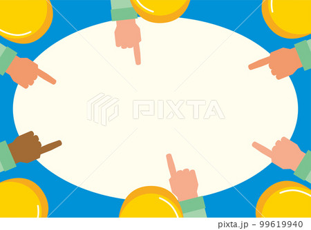 指差し確認　指差し呼称のイメージイラスト 99619940