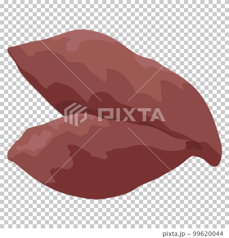 Baked sweet potato illustration material vector Baked sweet potato illustration material vector 99620044