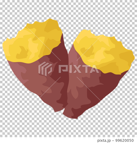 Baked sweet potato illustration material vector Baked sweet potato illustration material vector 99620050
