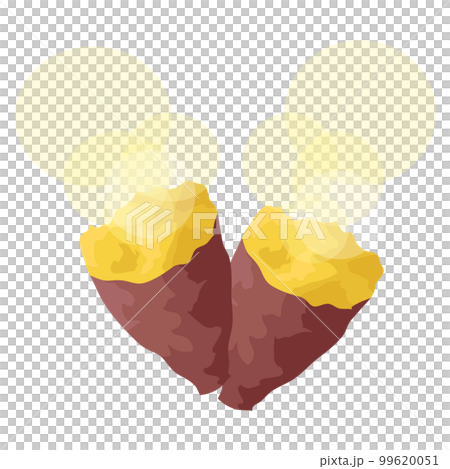 Baked sweet potato illustration material vector Baked sweet potato illustration material vector 99620051
