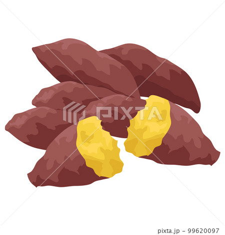 焼き芋のイラスト素材セット　ベクター 99620097