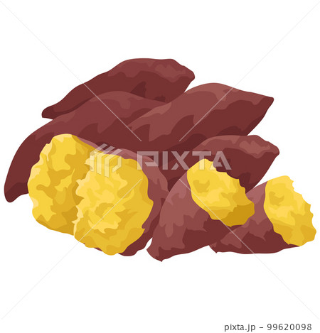 焼き芋のイラスト素材セット　ベクター 99620098