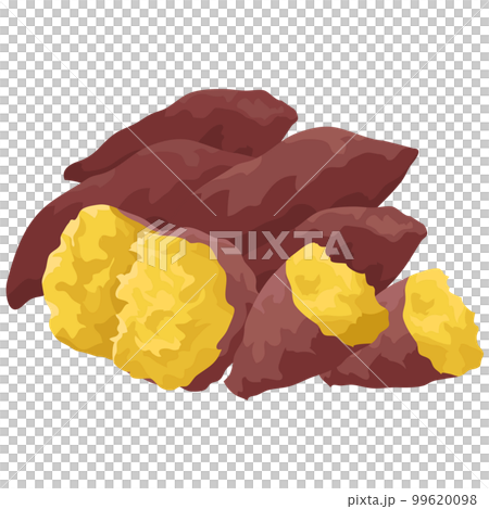 焼き芋のイラスト素材セット　ベクター 99620098