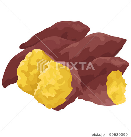 焼き芋のイラスト素材セット　ベクター 99620099