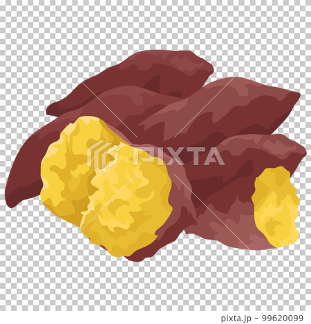 焼き芋のイラスト素材セット　ベクター 99620099