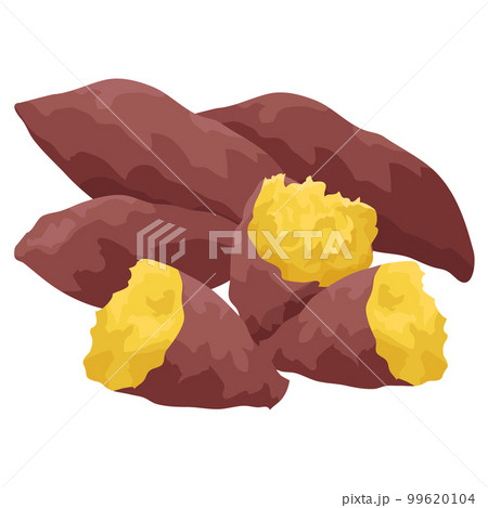 焼き芋のイラスト素材セット　ベクター 99620104
