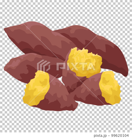 焼き芋のイラスト素材セット　ベクター 99620104