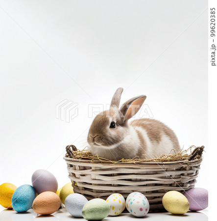 Happy easter day background. Ai generated. 99620385
