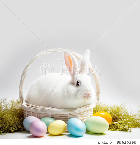 Happy easter day background. Ai generated. 99620399