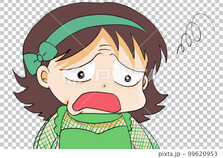 顔をしかめる女の子 99620953