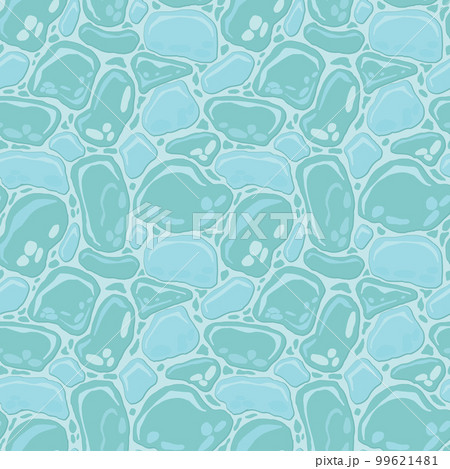 Cartoon game texture, ice surface seamless pattern. Game asset walls and environment background 99621481