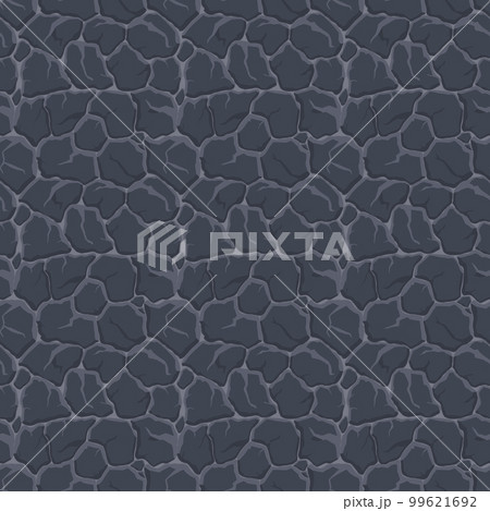 Cartoon game texture, rocks, dirt and ground surface seamless pattern. Game asset wall and environment background Cartoon game texture, rocks, dirt and ground surface seamless pattern. Game asset wall and environment background 99621692