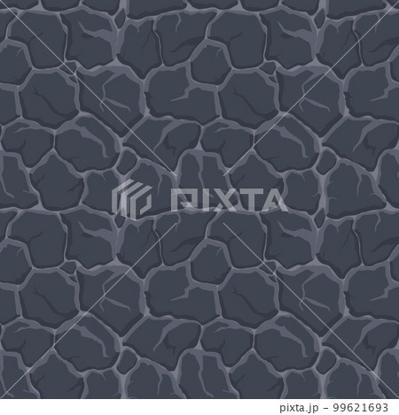 Cartoon game texture, rocks, dirt and ground surface seamless pattern. Game asset wall and environment background Cartoon game texture, rocks, dirt and ground surface seamless pattern. Game asset wall and environment background 99621693
