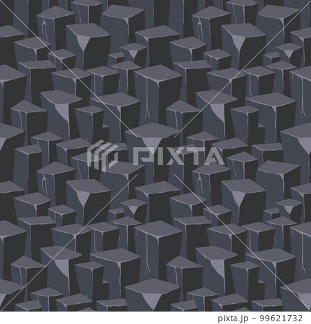 Cartoon game texture, rocks, dirt and ground surface seamless pattern. Game asset wall and environment background Cartoon game texture, rocks, dirt and ground surface seamless pattern. Game asset wall and environment background 99621732