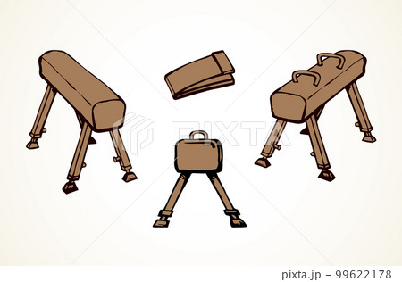 Pommel horse. Vector drawing 99622178