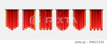 Vertical flag banner for medieval 3d game scene 99622302