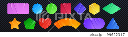 Blank paper stickers, price tags, glued badges Blank paper stickers, price tags, glued badges 99622317