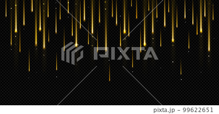 Falling down golden comet rain vector background Falling down golden comet rain vector background 99622651