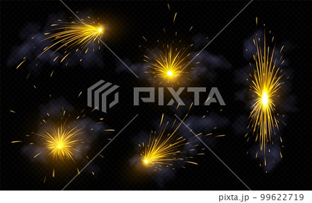 Fire sparks from sparklers or metal welding Fire sparks from sparklers or metal welding 99622719