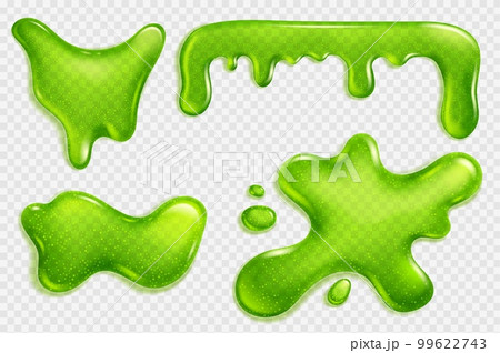 Green slime, jelly, liquid dripping snot or glue 99622743