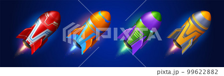 Launch spaceships, rockets to outer space 99622882